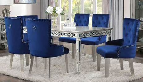 Including : Dining Table and 6 Side Chairs.